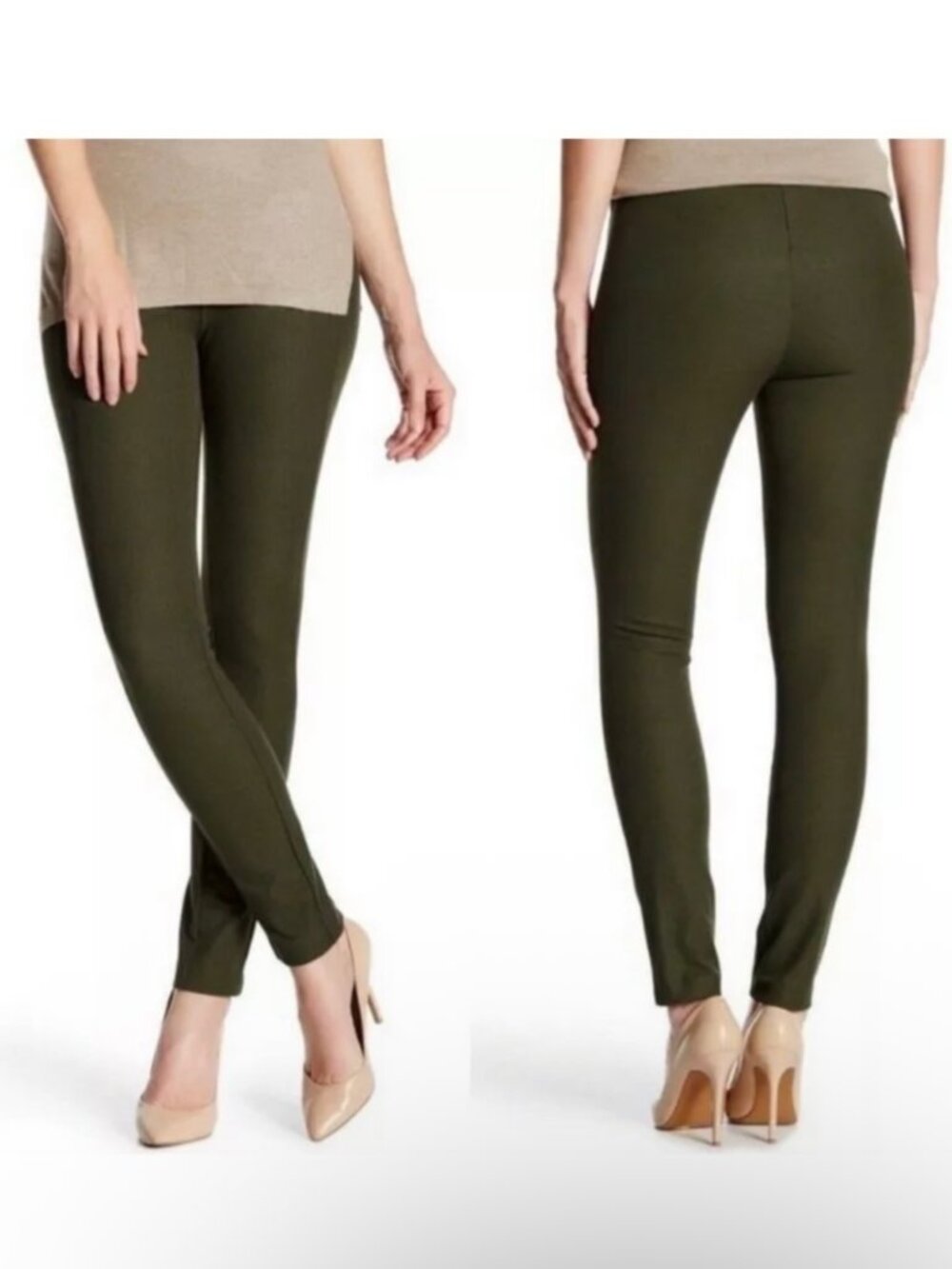 Theory Womens Navalane Jetty Slim Pants in Olive Green Size 10